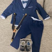 Completo cerimonia bimbo 80 cm 12 mesi Majoral