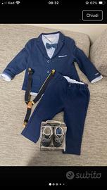 Completo cerimonia bimbo 80 cm 12 mesi Majoral