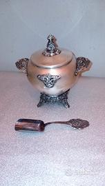 antica piccola zuccheriera in argento 