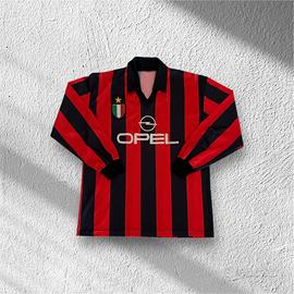 Maglia vintage AC Milan Opel manica lunga retrò