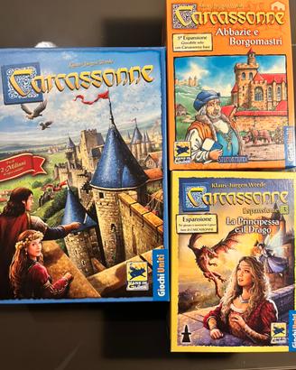 Carcassonne Hans im Gluck gioco base+ 2 espansioni