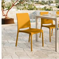 4 Sedie polipropilene senape