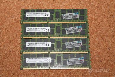 64 Gb 4 x 16Gb Memorie RAM DDR3 ECC PC3-12800R