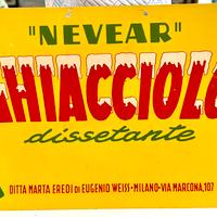 Cartello vintage ghiaccioli Nevear