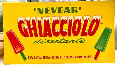 Cartello vintage ghiaccioli Nevear