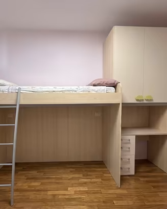 Cameretta a ponte soppalco bimba