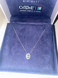 Collana bliss nuova con diamanti e zaffiri