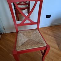 Sedia legno massello artigianale