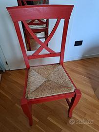 Sedia legno massello artigianale