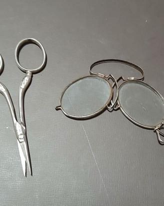 Pince-nez e Forbici da ricamo fine 800
