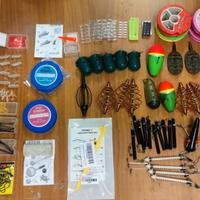 Lotto di minuteria e attrezzatura da pesca