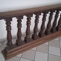 BALAUSTRA IN LEGNO ANTICO LUNGA CM. 180 E ALTA 81
