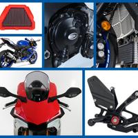 Yamaha R1 scarico centralina cartucce leve pedane