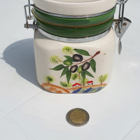 Barattolo con decoro ulivo