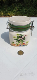 Barattolo con decoro ulivo