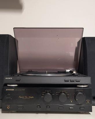 Stereo Hi-Fi Pioneer + Giradischi Sony + Casse