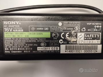 Alimentatore pc portatile sony