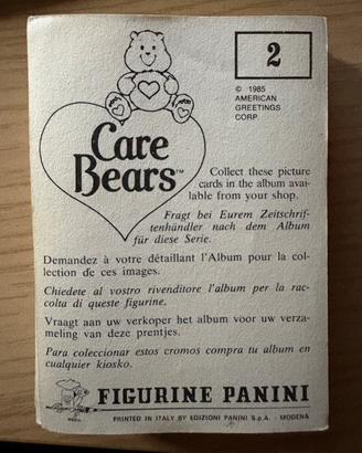 Mancolista raccolta Care Bears - Panini - 1986