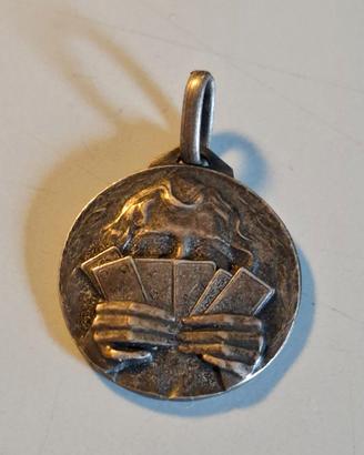 Medaglia vintage gioco carte
