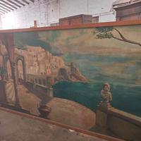 Grande quadro da arredamento dipinto su tavola