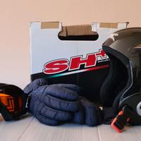 Casco, maschera e guanti da sci per bimbo/a 5/8 an