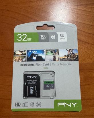Scheda Memoria MicroSDHC PNY Elite 32GB