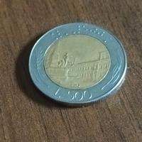 Moneta 500 lire bimetallica 1987 Quirinale