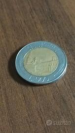Moneta 500 lire bimetallica 1987 Quirinale