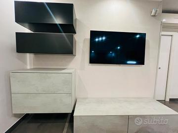 Parete Attrezzata sospesa soggiorno