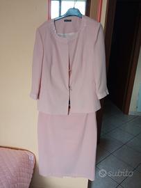 tailleur rosa donna
