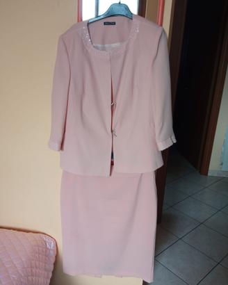 tailleur rosa donna