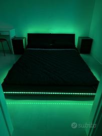 letto con led una piazza e mezza alla francese con