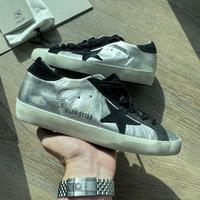 Golden goose Superstar Suede Nera e pelle Argento
