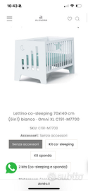 Letto montessori Alondra da cosleeping a lettino