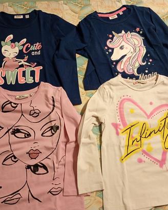 vestiti bambina taglia 4/5 anni +omaggio