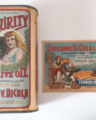 latta purity di cola vintage antica olio anni 800