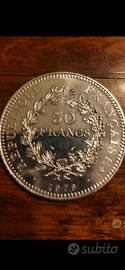 monete 50 franchi argento  900