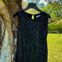 Canotta nera paillettes