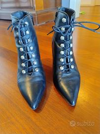 Stivaletti donna in pelle nera STIU numero 39