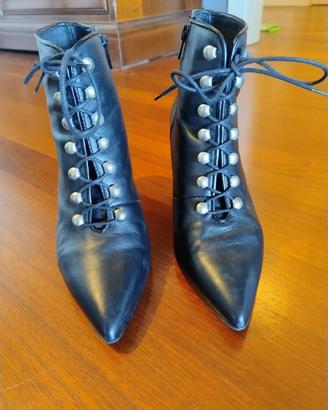 Stivaletti donna in pelle nera STIU numero 39