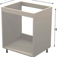 Mobile per lavello da Incasso da 90 cm nobilitato