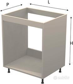 Mobile per lavello da Incasso da 90 cm nobilitato