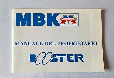 manuale proprietario MBK BOOSTER  prima serie 