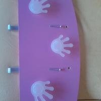 attaccapanni rosa per cameretta bimbi