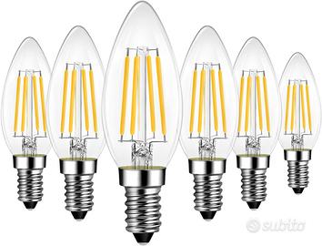 **LVWIT 6 Lampadine LED E14 7W Candela 2700K Vinta