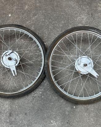 Ruote bicicletta freni tamburo 24