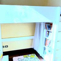 Letto a soppalco bambina-bambino con armadio
