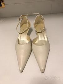 Scarpe sposa Divina 38 bianco perlato comodissime