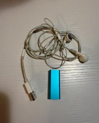 IPod Shuffle 3rd Generation Blu funzionante