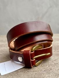 Cintura Vera Pelle Bordeaux Made in Italy - NUOVA